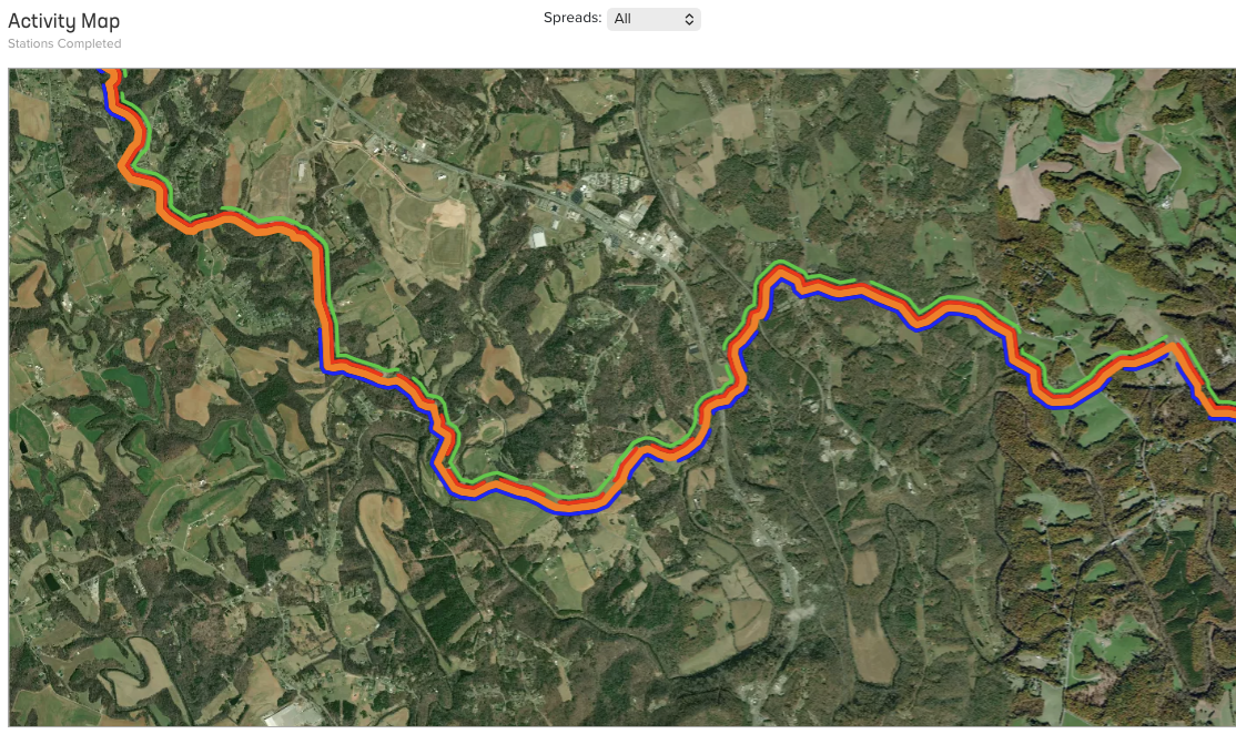 Ground Force pipeline inspection map view